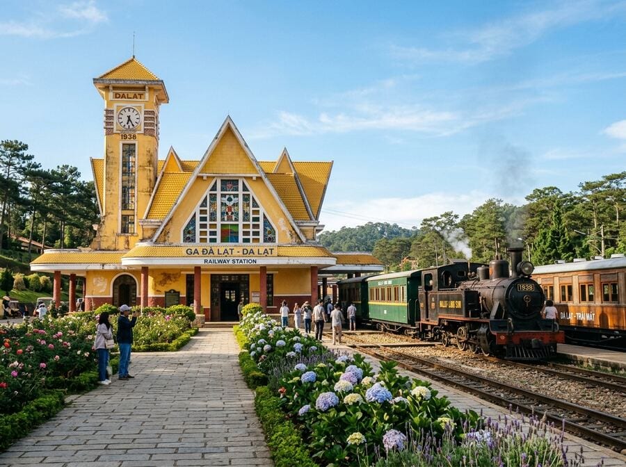 Nhà Ga Đà Lạt & Toa Xe Lửa Cổ